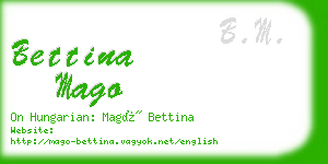 bettina mago business card